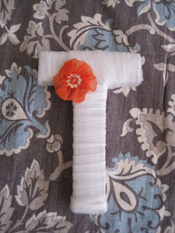 Need opinions and help - tulle wrapped letters :  wedding initials tulle diy letters head table decor decoration Letter1