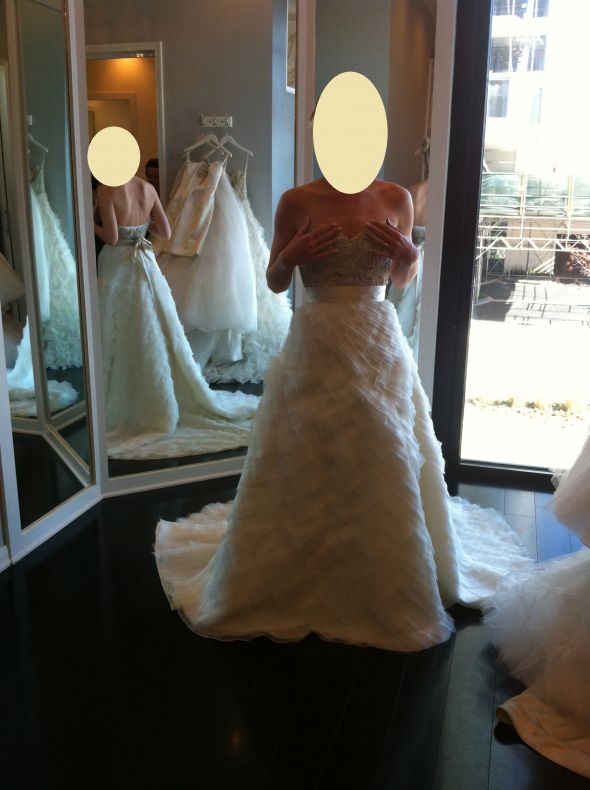 My  Dress Journey- warning: long & INCREDIBLY PIC HEAVY! :  wedding Lazaro Front