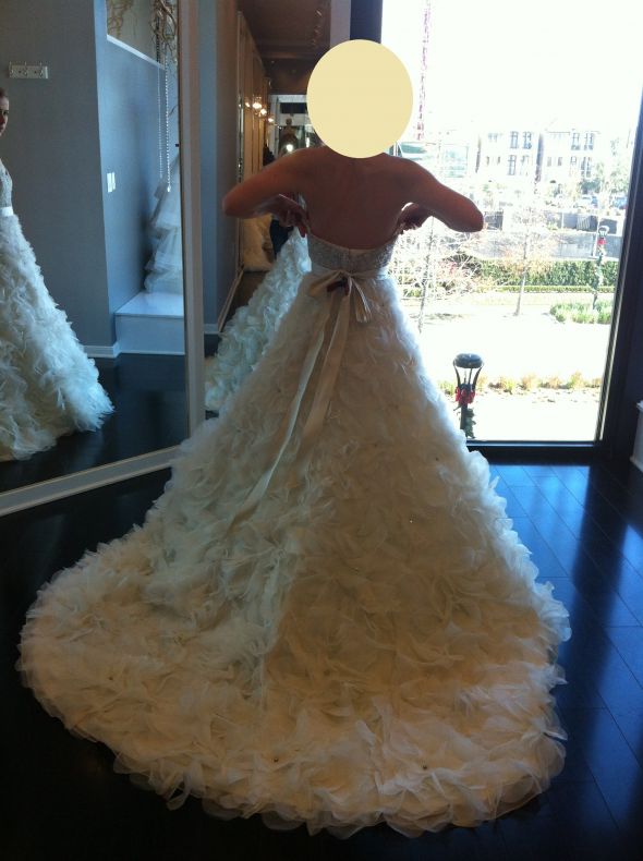 My Dress Journey- warning: long & INCREDIBLY PIC HEAVY! : wedding Lazaro Ruffles Back