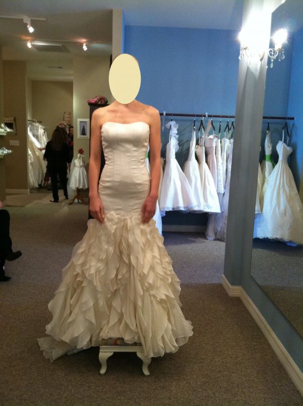 My  Dress Journey- warning: long & INCREDIBLY PIC HEAVY! :  wedding Matthew Christopher Dahlia Front