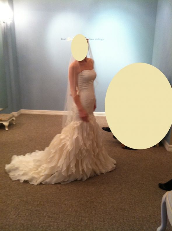 My  Dress Journey- warning: long & INCREDIBLY PIC HEAVY! :  wedding Matthew Christopher Dahlia Side With Veil