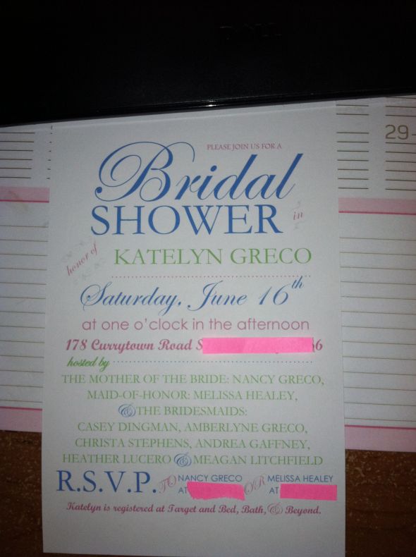  Bridal Shower Invitations wedding bridal shower teal green pink 