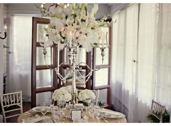 My inspirational centerpiece is going to happen wedding gold white ivory