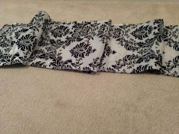 Satin table runners $1.89 each until they are gone!!!! :  wedding table runners teal reception IMG 20120128 120940