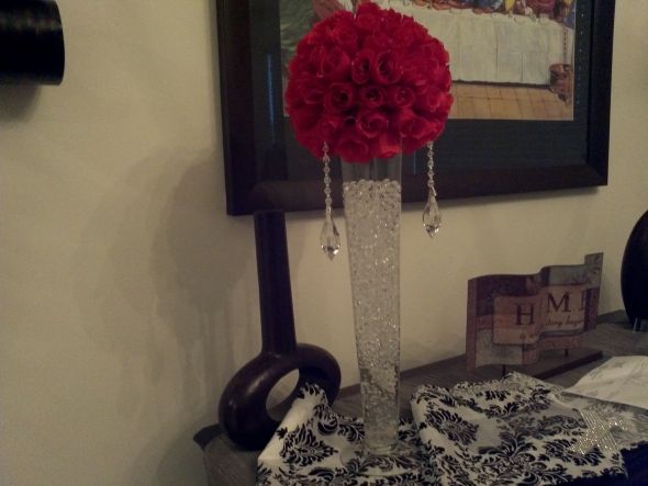 Hanging Crystals for sale : wedding crystals bling green reception IMG 20120203 172350