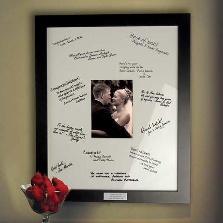 What Can I Use To Replace Guestbook? :  wedding reception guestbook Signature Frame Lg