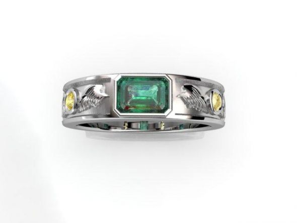 Show me your non-diamond engagement rings!! :  wedding unique engagement ring non diamond Chris