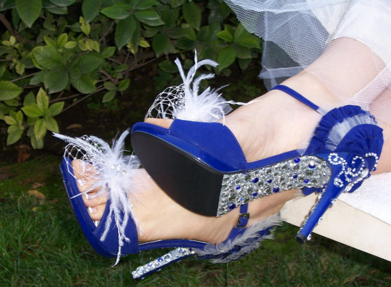 HELP! Which Shoes?! :  wedding blue shoe blue shoe peacock Shoe4