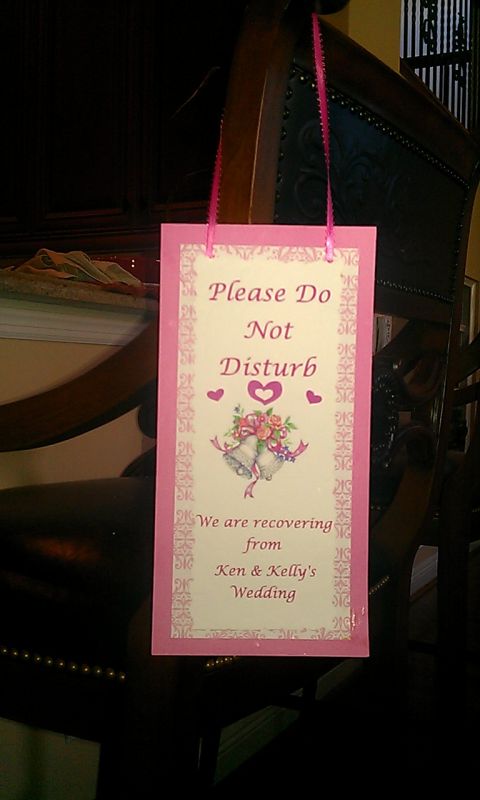 Do Not Disturbsimple door hanger wedding pink diy Do Not Disturb