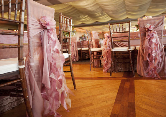 Critique my linen choices! Lots of Pictures : wedding linens linen reception reception decor style Ruffles On Tables Maybe A Few On The Chairs As Wel