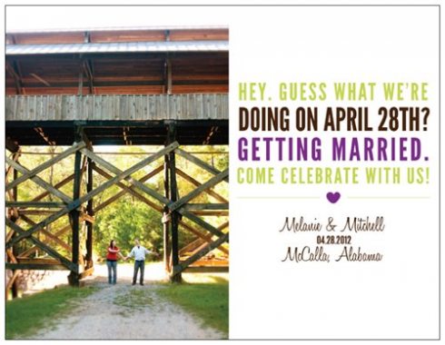 mostly DIY save-the-dates :  wedding save the date stationary diy do it yourself 1 colorful purple green married SaveTheDate Preview
