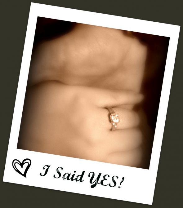 Have any Creative Pictures of your engagement ring? :  wedding ring creative picture I Said Yes