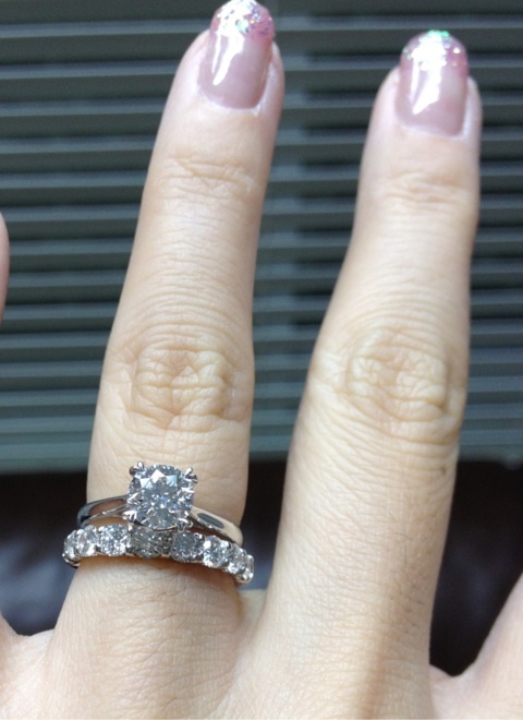 Help! I am insecure about my diamond. Is it too small for my finger? : wedding ring envy size 45 5 too small under 1ct 0480066011759943837