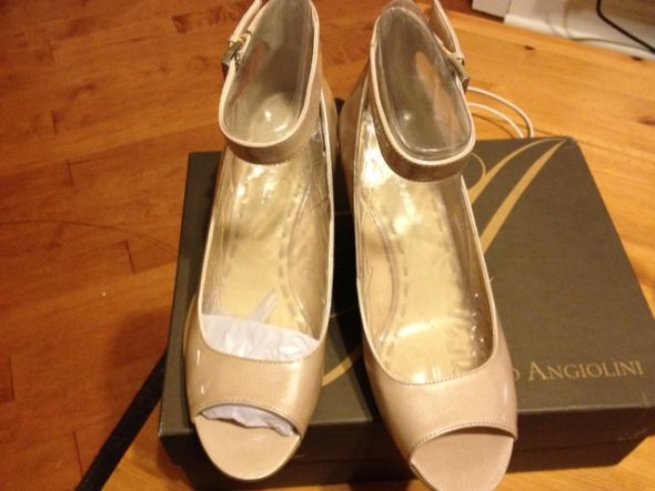 NEW IN BOX Light Pink Patent Leather Enzo Angiolini Wedges Sz 75 wedding 