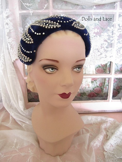 My 1940's Wedding dress :  wedding Hat1