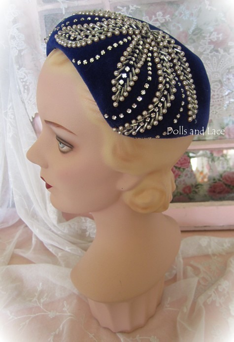 My 1940's Wedding dress :  wedding Hat4