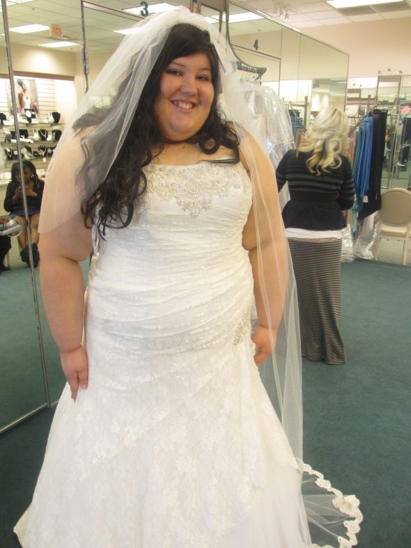 Having second thoughts about my dress??? :  wedding plus size 1 fit and flare davids bridal 1 full figured 1 wedding dress 050