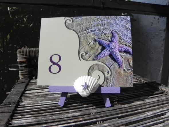 Table Number Easel for Beach Wedding