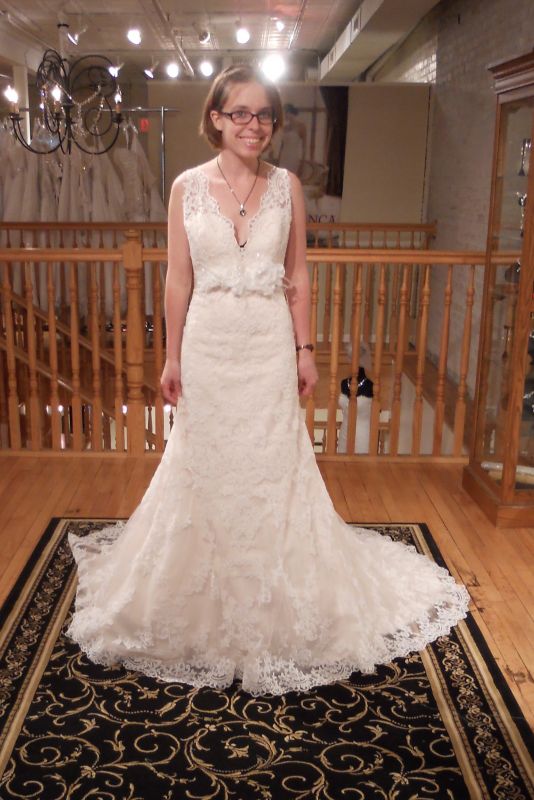 real brides wearing allure 8634? :  wedding allure 8634 1 dress lace DSCN0532 1
