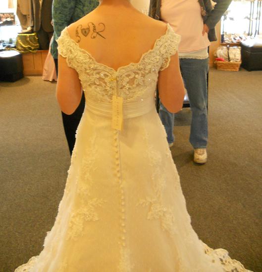 The real deal! :  wedding casablanca champagne dress Dress Back 2