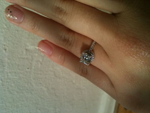 We're ENGAGED!!!! <3  **ring pics included :  wedding engagement moissanite proposal IMG 2191