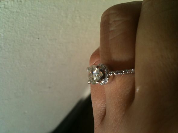 We're ENGAGED!!!! <3  **ring pics included :  wedding engagement moissanite proposal IMG 2192