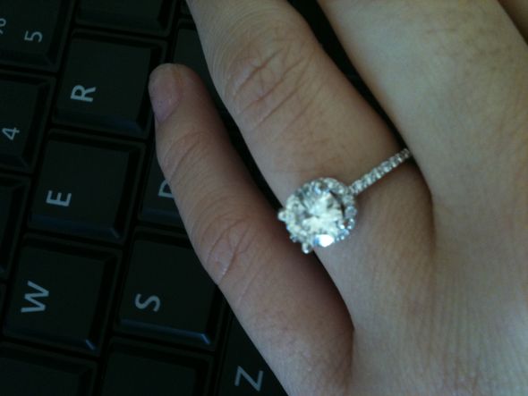 We're ENGAGED!!!! <3  **ring pics included :  wedding engagement moissanite proposal IMG 2193