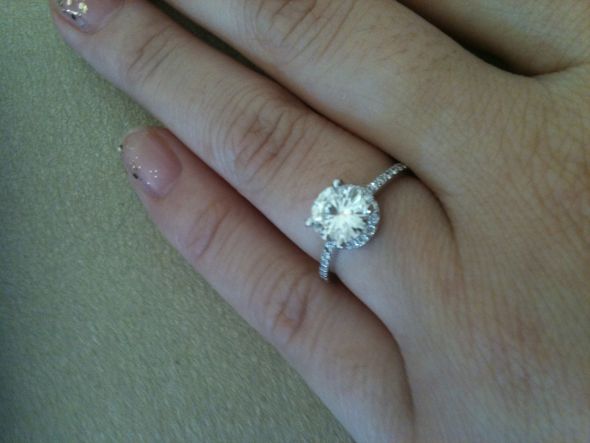 We're ENGAGED!!!! <3  **ring pics included :  wedding engagement moissanite proposal IMG 2194