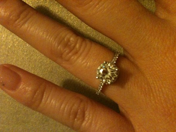 We're ENGAGED!!!! <3  **ring pics included :  wedding engagement moissanite proposal IMG 2207