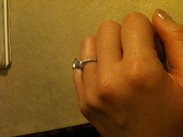We're ENGAGED!!!! <3  **ring pics included :  wedding engagement moissanite proposal IMG 2211