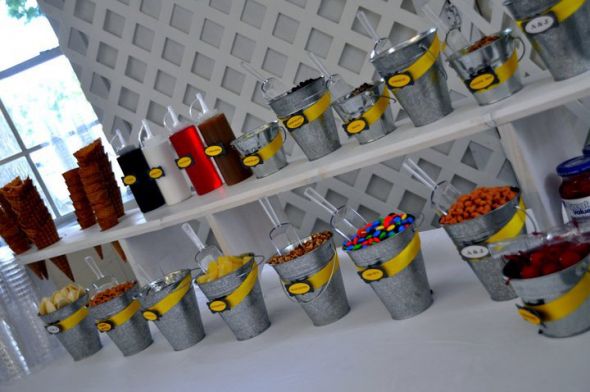 Ice cream Bar??????? :  wedding grooms cake icecream bar dessert reception Fixins