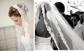Can I wear a veil over a high updo? :  wedding updo hair bun high chignon veil ImagesCA3FIWRE