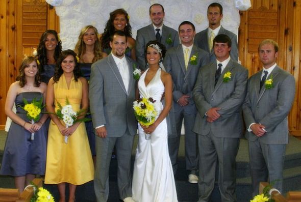 Do the fathers of the bride and groom wear the same colors as the groomsmen? : wedding Wedding Party