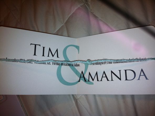 My save the dates are here! :  wedding paper save the dates 1 tie the knot Photo1