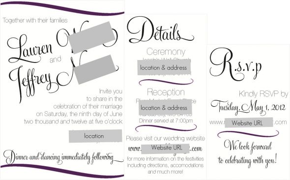 HELP! I need feedback on my DIY invitation (PICS)! Am I missing anything? : wedding diy invites adobe illustrator suggestions invitations escort cards InvitationSuite Jan31 WeddingBee