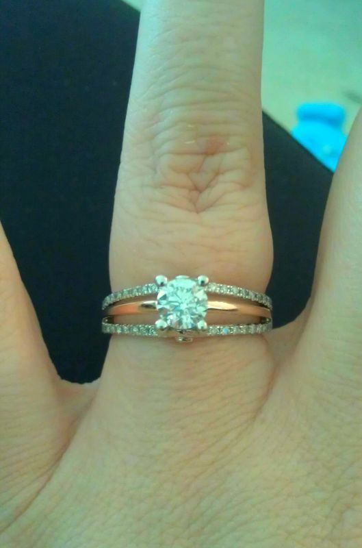 Unique engagement ring...need help finding a wedding band :  wedding unique original engagement ring wedding band IMAG0484 2 1