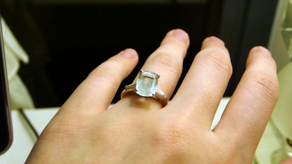 A non-diamond engagement ring :  wedding engagement ring non traditional amethyst Ringshot