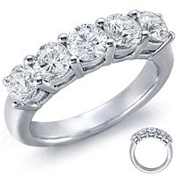 order placed...nervous/excited :  wedding Five Stone Diamond Ring In Platinum 2
