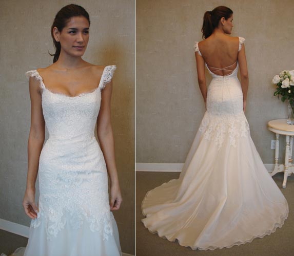 Recruiting Help! Does my dream dress exist? :  wedding lace dress sleeves low back open back 8810 X1