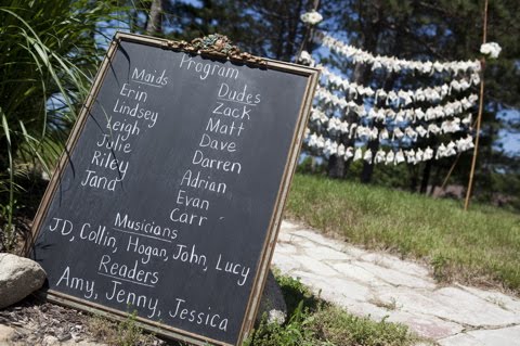 DIY Day Chalkboard Programs Bridal and Wedding Planning Resource for 
