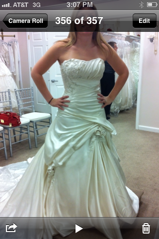 Ivory or Diamond White? :  wedding color ivory maggie sottero Dress2