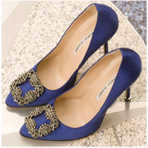 Which shoes should I wear? :  wedding shoes dress accessories 60826 Manolo Blahnik Something Blue Movie