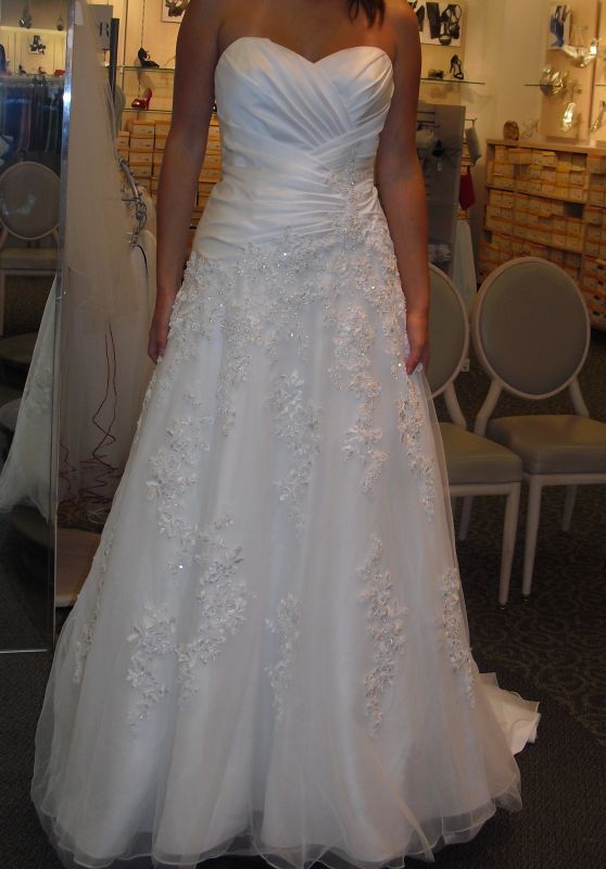 Need help with slip! :  wedding davids bridal 1 wedding dress dress slip wg3103 ball gown 1 a line 1 bride white Front