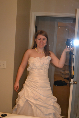 Dress & Accessories :  wedding dress accessories shoes necklace earrings kate spade steve madden Dress1