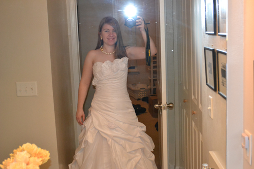 Dress & Accessories :  wedding dress accessories shoes necklace earrings kate spade steve madden Dress2