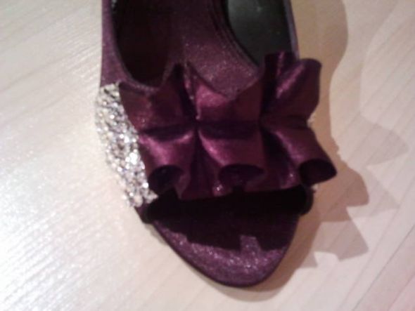 Plum Swarovski Crystal Rhinestone Bridal Shoes wedding shoes plum