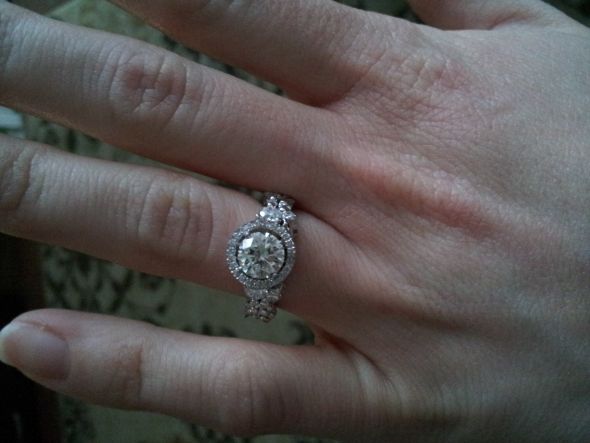 What does a halo setting look like with a wedding band? :  wedding 20120224 170448