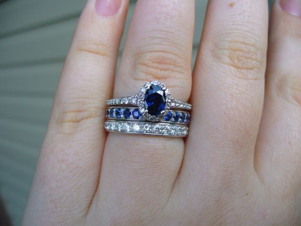 I am a sapphire wedding band girl the rest is diamonds 