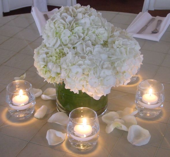 Show me your small DIY flower candle centerpieces wedding flowers 
