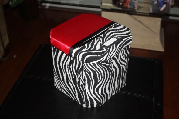 zebra print card box wedding card box zebra print black red white 